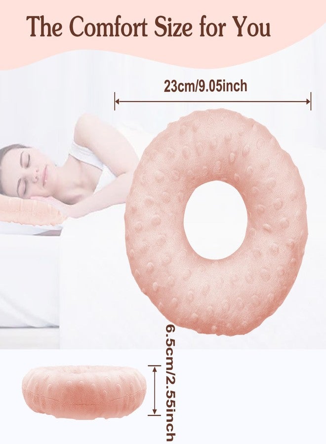 LYMOI Piercing Pillow, Ear Hole Piercing Pillows, Donut Ear Pillow, Ear Guard Protector for Ear Pain, Piercing, CNH, Pain Relief Sleeping, Pressure Sore, Headphones, Minky Dot. (Pink) - Image 2