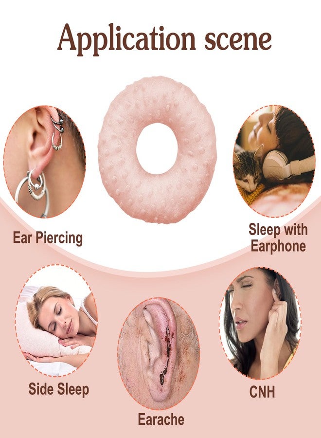 LYMOI Piercing Pillow, Ear Hole Piercing Pillows, Donut Ear Pillow, Ear Guard Protector for Ear Pain, Piercing, CNH, Pain Relief Sleeping, Pressure Sore, Headphones, Minky Dot. (Pink) - Image 4