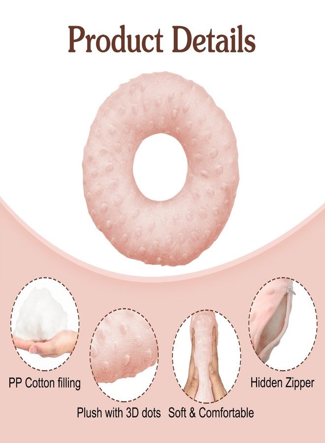LYMOI Piercing Pillow, Ear Hole Piercing Pillows, Donut Ear Pillow, Ear Guard Protector for Ear Pain, Piercing, CNH, Pain Relief Sleeping, Pressure Sore, Headphones, Minky Dot. (Pink) - Image 3