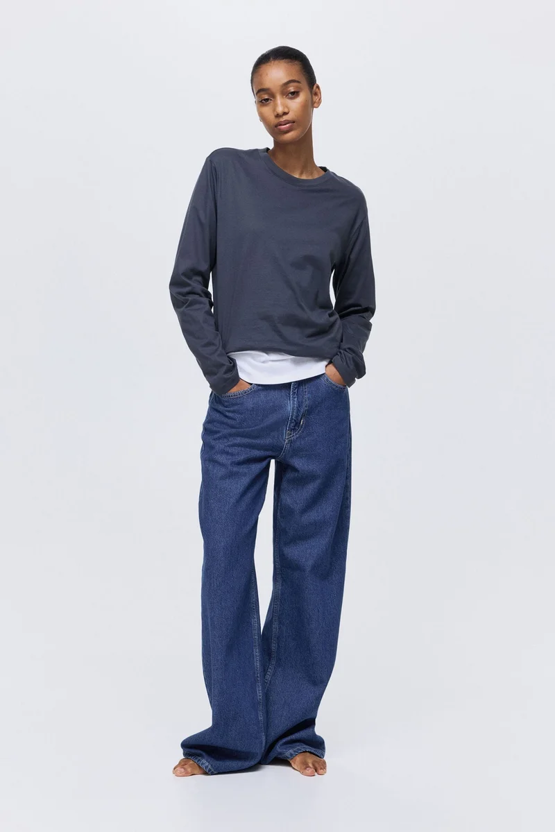 H&M Long-sleeved cotton top