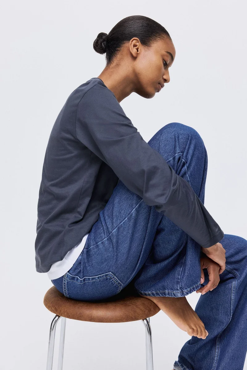 H&M Long-sleeved cotton top