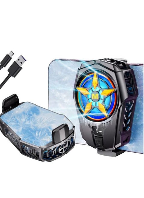 Semiconductor Phone Cooler, Phone Cooling Fan for iPhone Android Smartphones, Mobile Phone Radiator Heatsink with LED Temperature Display (Cooler Only)