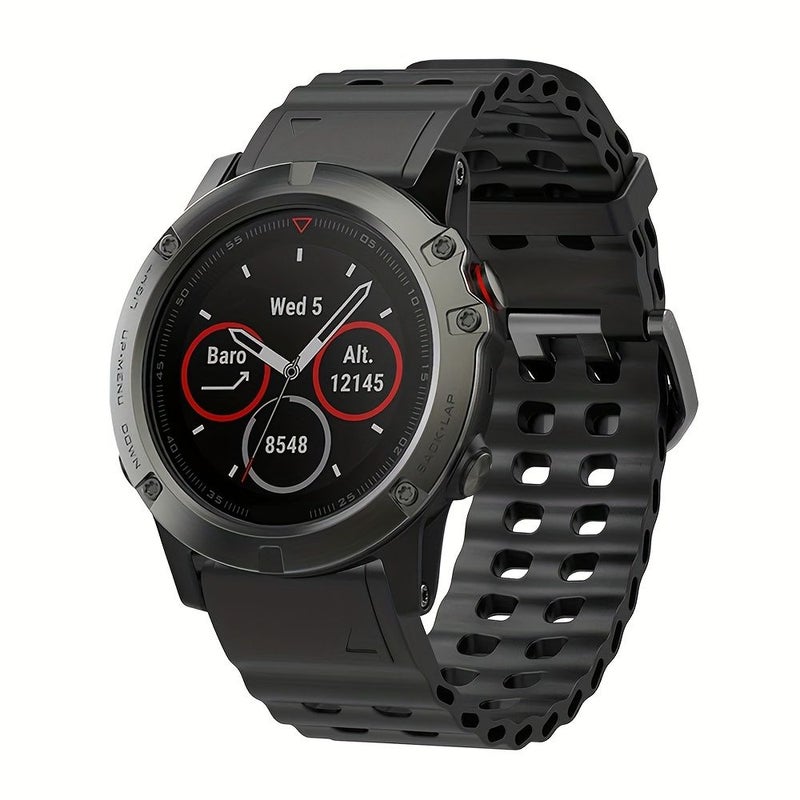 White 26mm Flexible Sports Watch Straps For Garmin Fenix 7X 7S 6X Epix 2 Forerunner 965955 945 Instinct 2 - Image 5