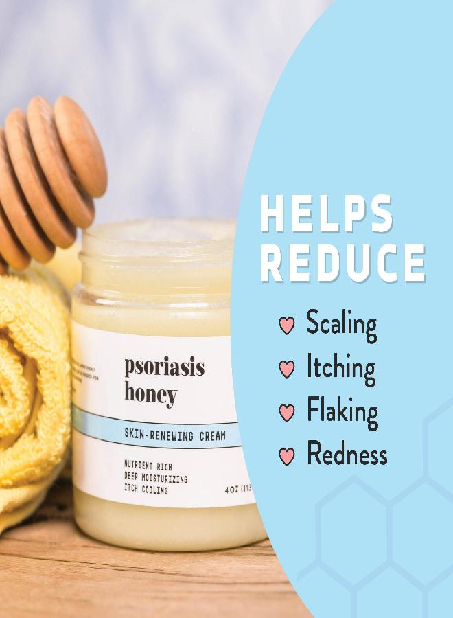 PSORIASIS HONEY PSORIASIS HONEY Skin-Renewing Cream - Psoriasis Cream for Dry Skin - Daily Ointment & Moisturizer for Eczema Or Sensitive Skin - Psoriasis Lotion for Itchy Skin Relief (4oz)  - Image 3
