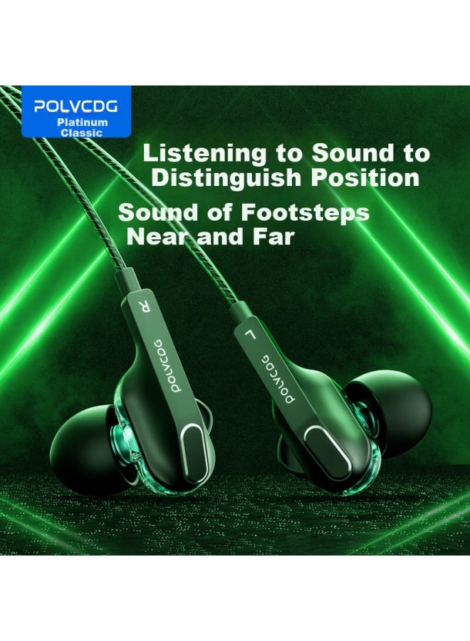 Polvcdg D9 Delta Gaming Headset, Wired In-ear Type-c, E-sports Dedicated Dual Dynamic Microphones, For Pubg Sound Positioning, Laptop And Mobile Phone High-definition Microphone, Call Noise Reductio - Image 1
