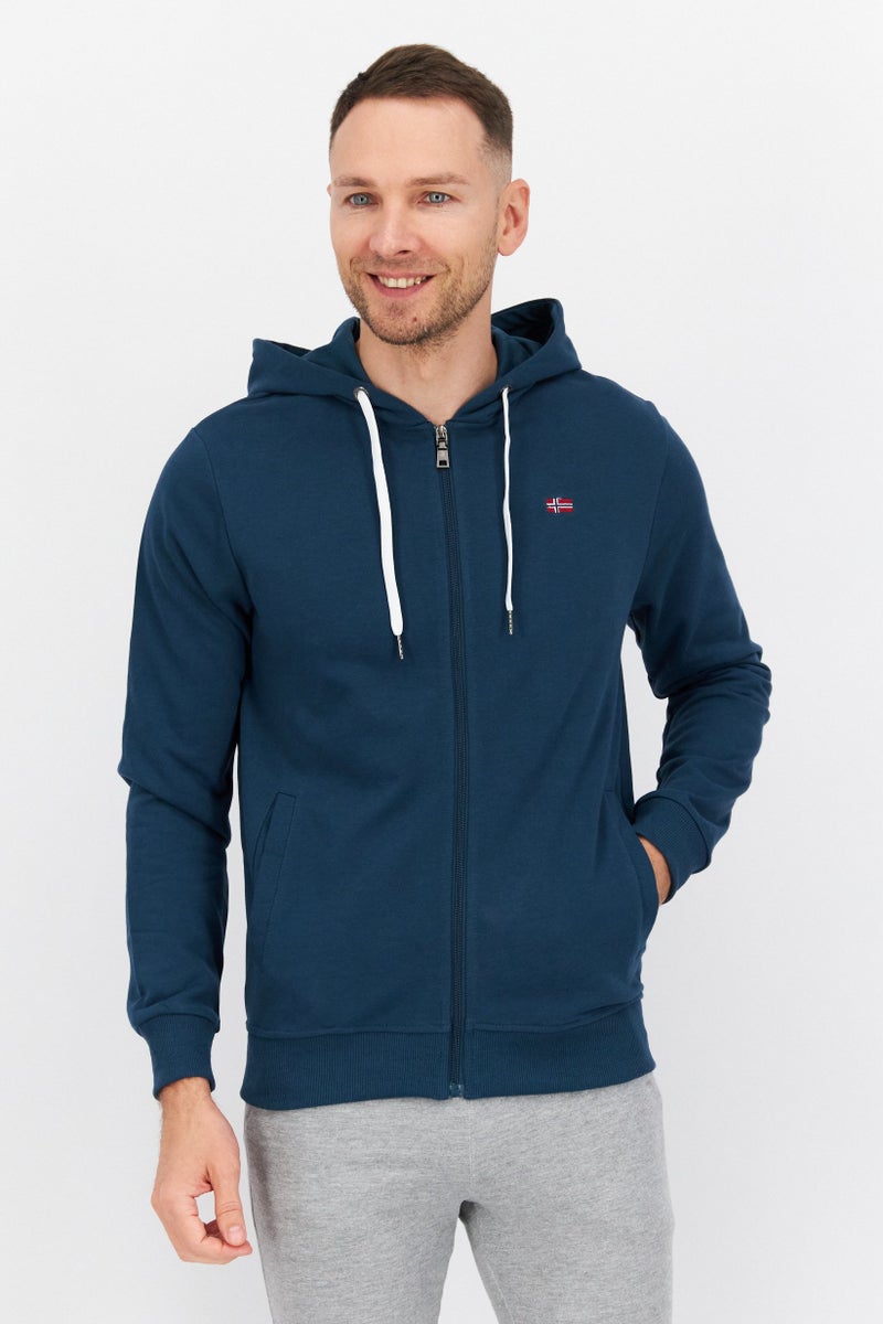 Nordland Men Brand Logo Long Sleeves Hoodies, Green - Image 1
