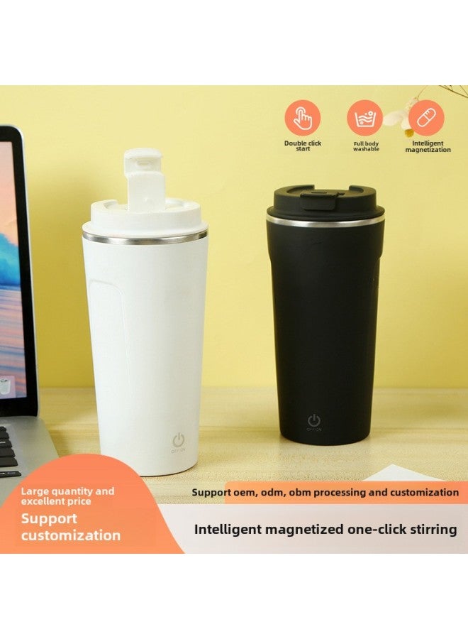 Wholesale Rechargeable Mixing Coffee Cup Magnetic Automatic Mixing Milk Powder 304 Stainless Steel Water Cup Car Cup-Color:Black-Capacity:301-400ml  - Image 2