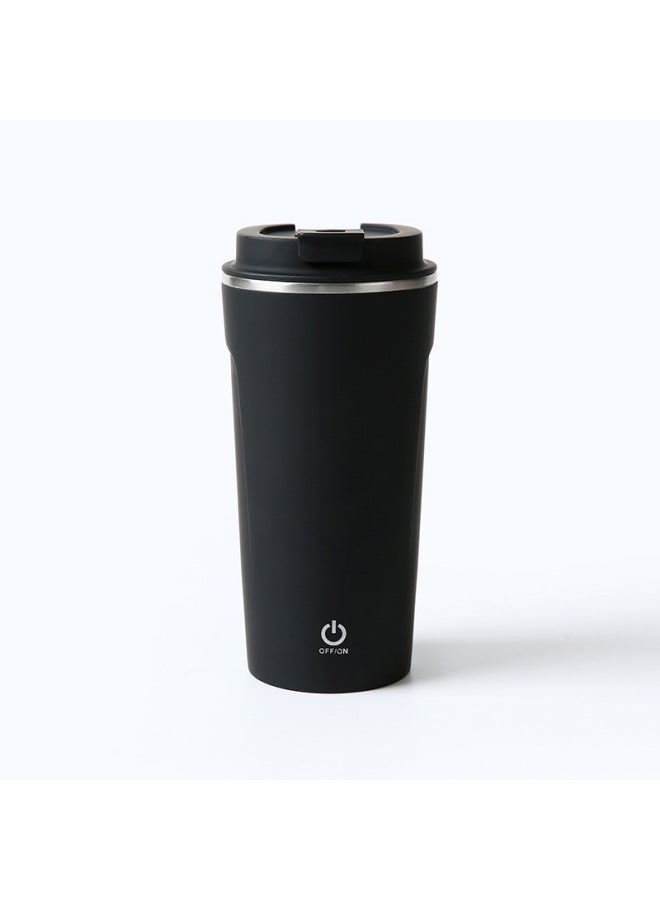 Wholesale Rechargeable Mixing Coffee Cup Magnetic Automatic Mixing Milk Powder 304 Stainless Steel Water Cup Car Cup-Color:Black-Capacity:301-400ml  - Image 1