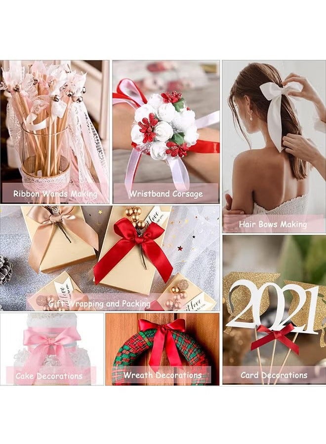 الشريط الوردي ، 1-1/2 بوصة × 25 ياردة شريط الساتان الشريط الساتين لالتفاف الهدايا ، الحرف اليدوية ، أقواس الشعر ، وإكليل الزهور ، زخرفة حفلات الزفاف وغيرها من مشاريع الخياطة - Image 2