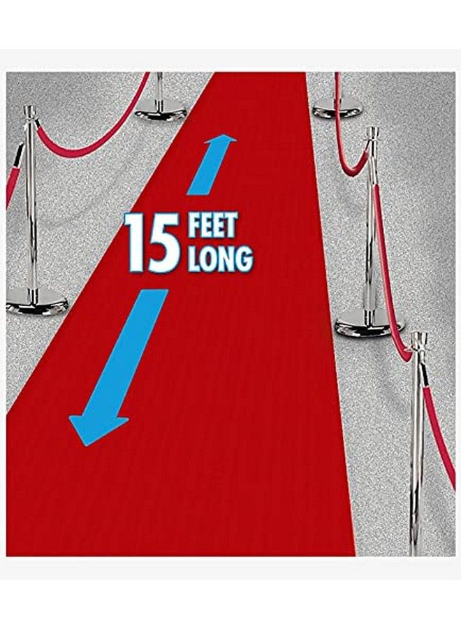 Amscan سجادة قماشية لحفلات هوليوود؛ مفرش أرضي؛ 15 بوصة × 2 بوصة؛ قطعة واحدة - Image 4