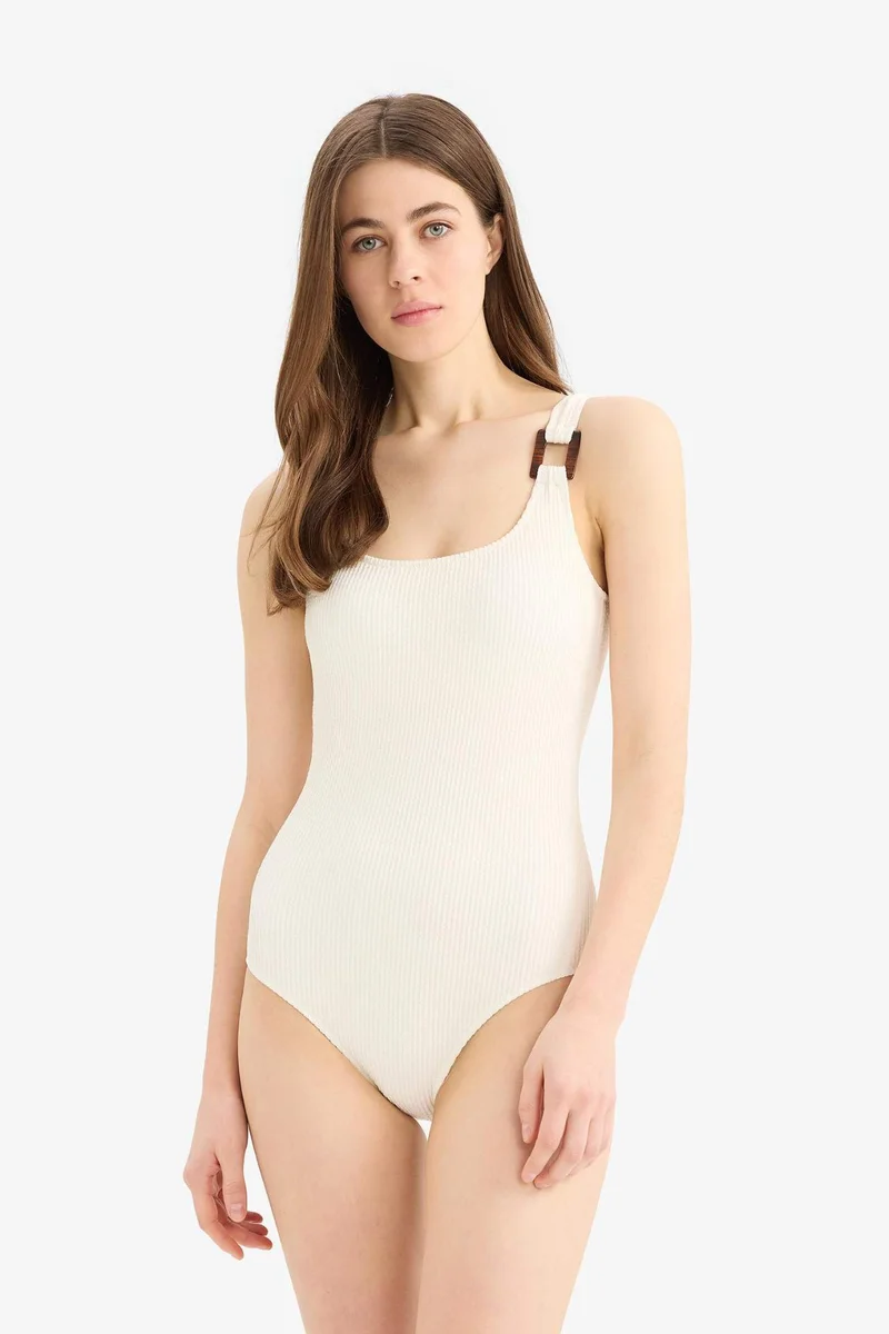 ديفاكتو Fall in Love Regular Fit Crepe Swimsuit