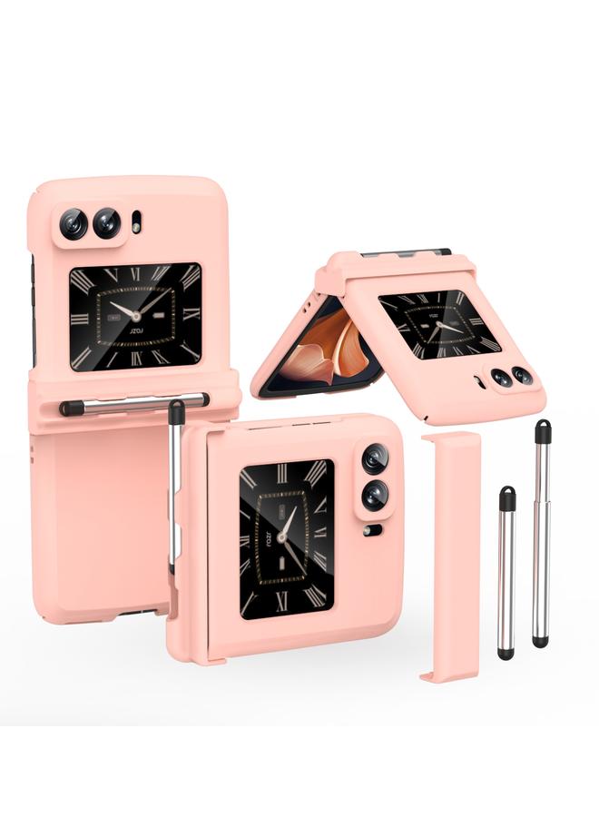 S-TOP Case For Motorola Razr 2022 Macaron Three-piece Set Phone Case with Stylus - Image 1