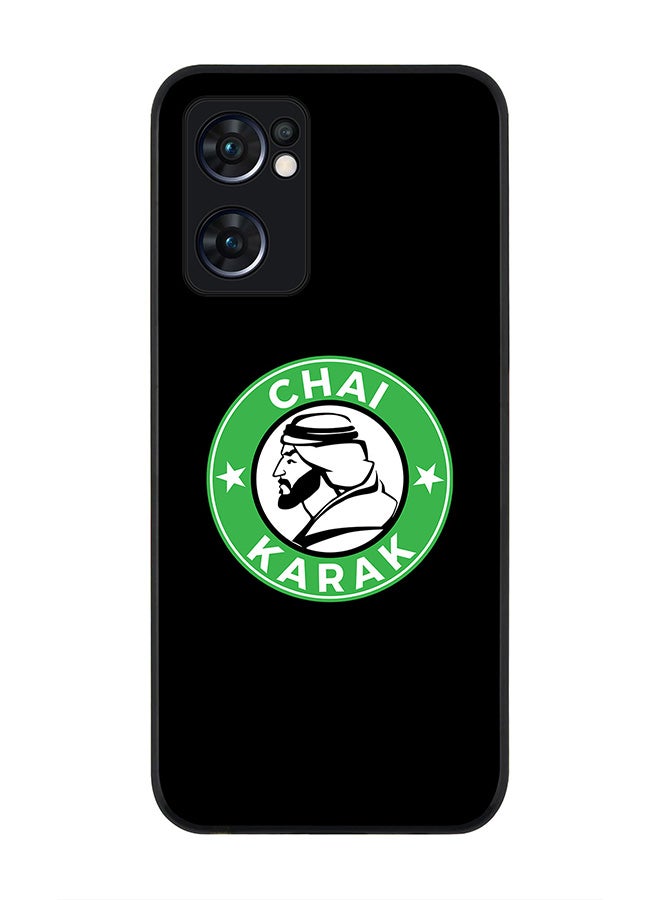Stylizedd Rugged Black edge case for Oppo Find X5 Lite, Slim fit Soft Case Flexible Cover - Chai Karak - Image 1
