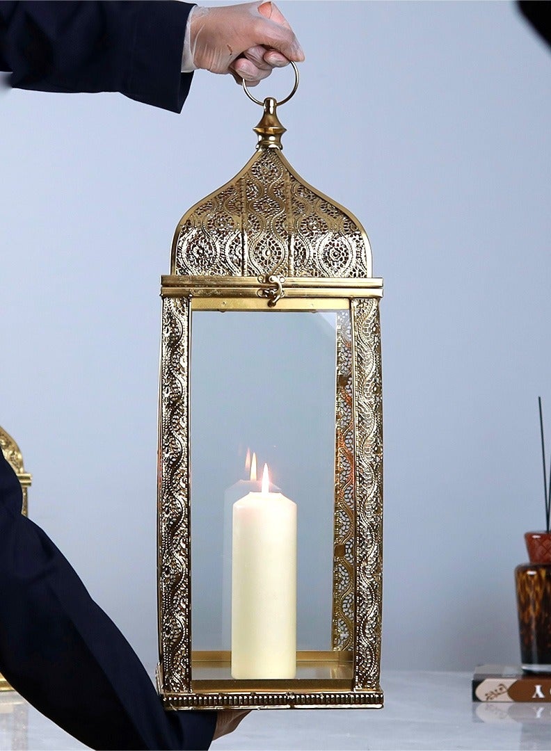 AL Hadaya Mall Elegant & Modern Ramadan Decorative Lantern – Gold – 64×23 cm - Image 2