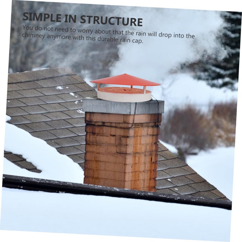 PVC Flame Retardant Chimney Rain Cover Vent Cap Weatherproof Roof Protector - Image 4