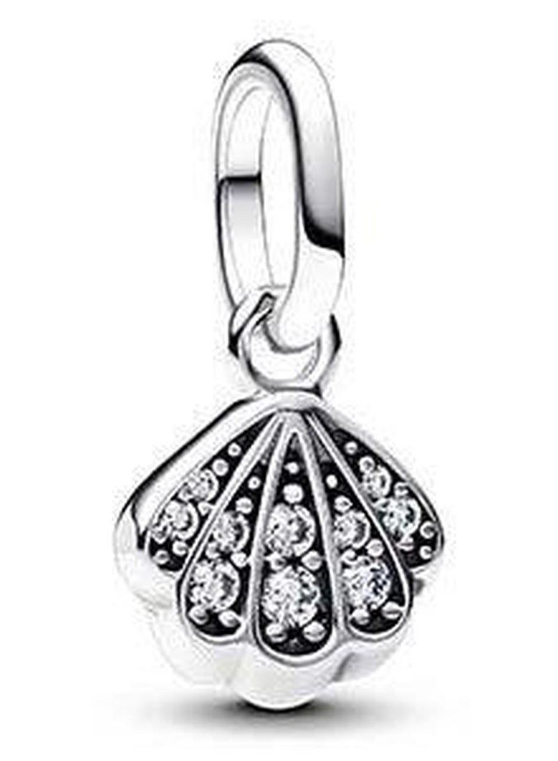 PANDORA Sparkling Shell Mini Dangle Charm - Image 1
