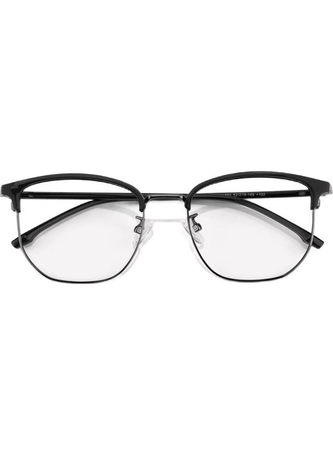 Oona Reading Glasses For Men And Women High Definition Anti-Blue Light Anti-Radiation Black Gun - Image 1