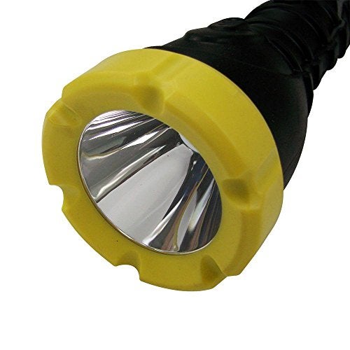 Dorcy 180Lumen Weatherproof Rubber LED Flashlight with NonSlip Grip and Sealed Push Button Assorted Colors 412968Medium Black
