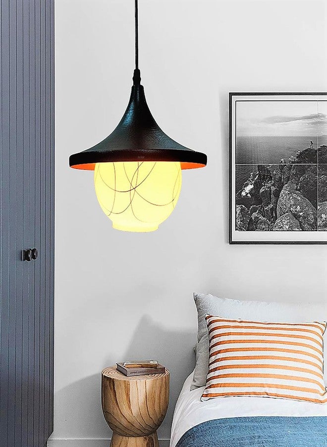 Lyse Decor Ceiling Lights, Hanging Lights for Home Decoration, Restaurant Lights and Decorative Lamps (Black and White) - Image 1