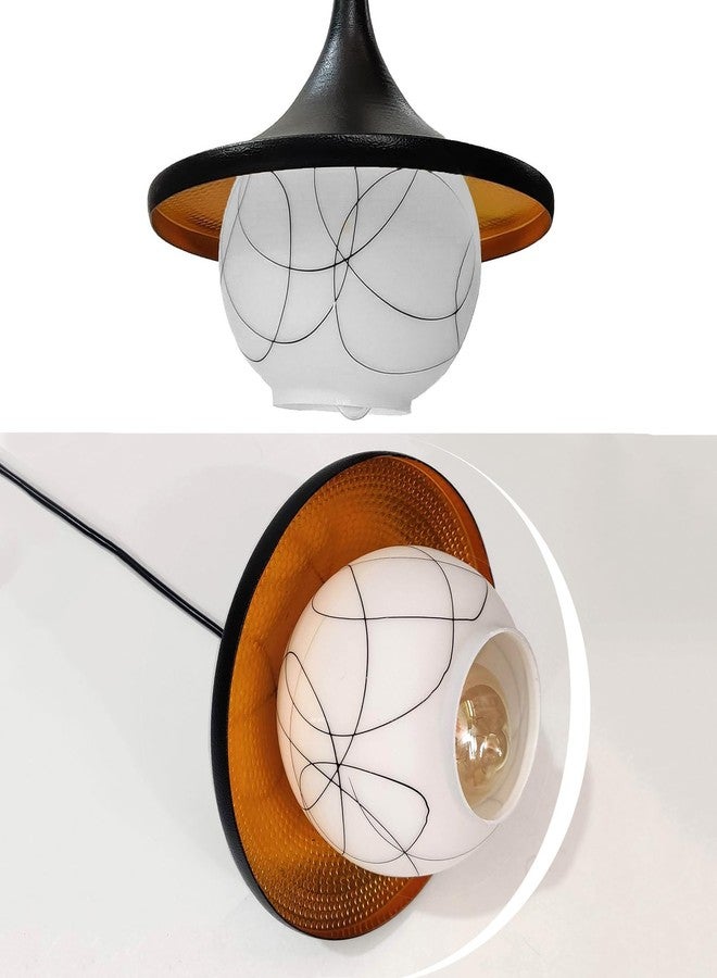Lyse Decor Ceiling Lights, Hanging Lights for Home Decoration, Restaurant Lights and Decorative Lamps (Black and White) - Image 4