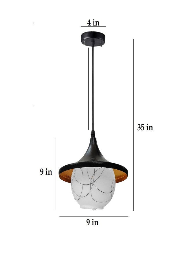 Lyse Decor Ceiling Lights, Hanging Lights for Home Decoration, Restaurant Lights and Decorative Lamps (Black and White) - Image 3