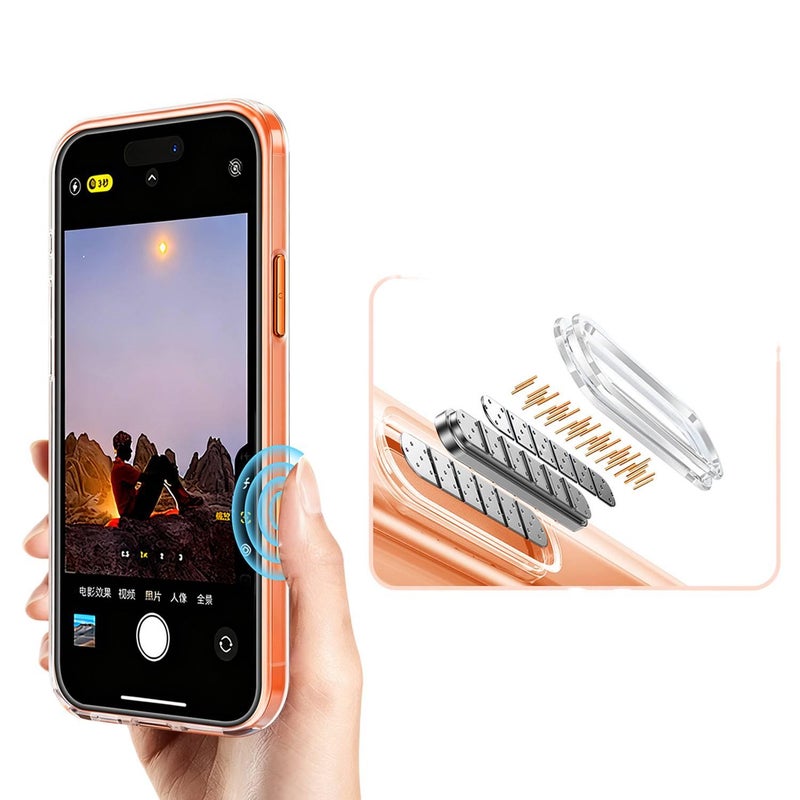 MS Acrylic MagSafe Case for iPhone 12 Pro with Drop Protection and Anti-Fingerprint plus Shockproof plus Strong Magnetic plus Matte Finish in Clear - Image 5