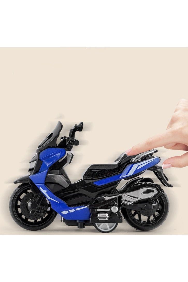 HALAMODO 2-Piece 1:36 Scale Alloy Motorcycle Model Set ,  Blue And Purple Scooter, Pull-Back Toy Vehicle, Model Vehicle for Kids Boy Girl Gift , Collectible Display ,Blue/Purple 9 cm*6.5 cm*4 cm - Image 4