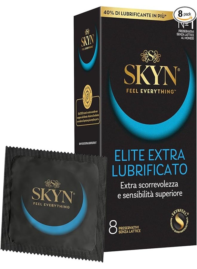 واقي ذكري SKYN Elite Extra Lub - رقيق للغاية ومزلق للغاية، 8 قطع - Image 1