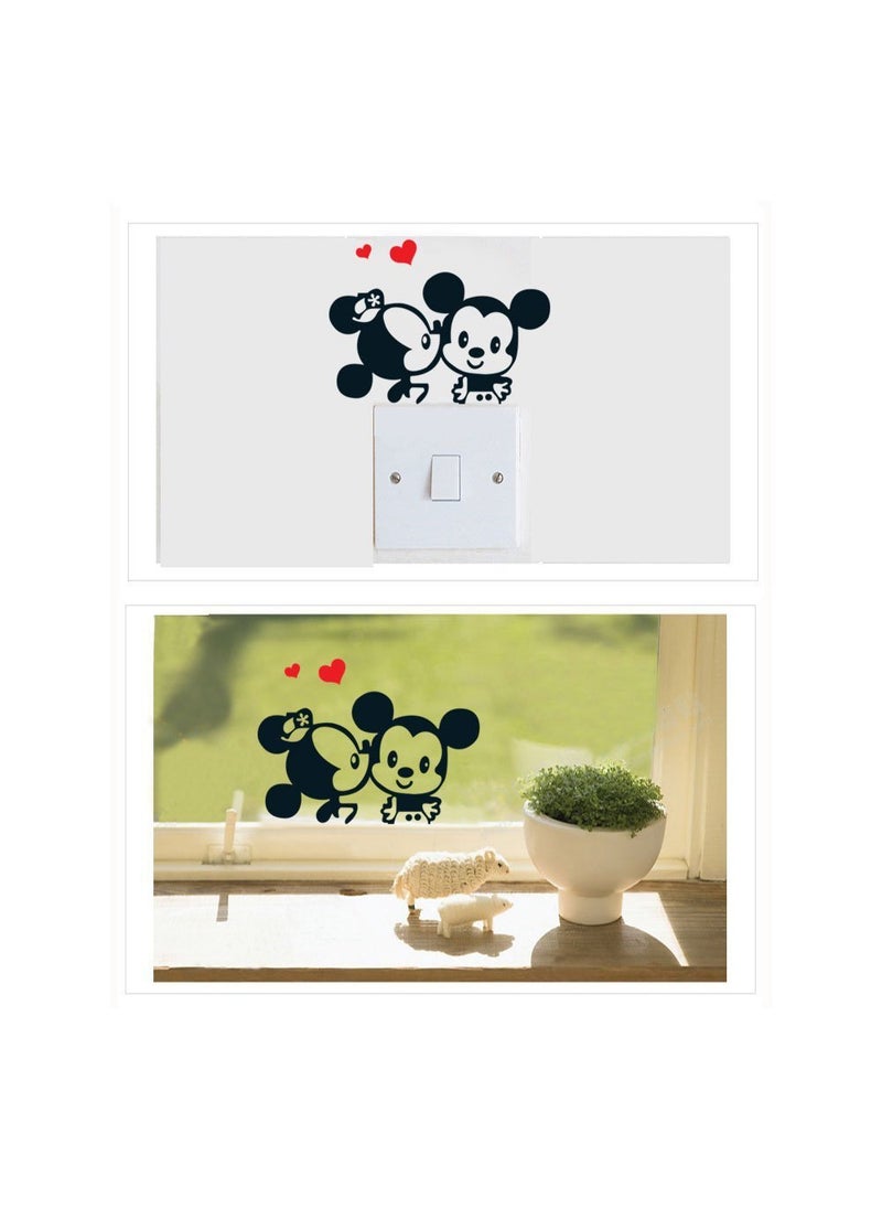 Paper Plane Design Paper Plane Design Wall Decal Sticker Stylish Small Funny Cartoon on Switch Boards for Kids/Office/Kitchen/Living Room, Bedroom, Hall Combo/Pack of 7 Stickers  - Image 2
