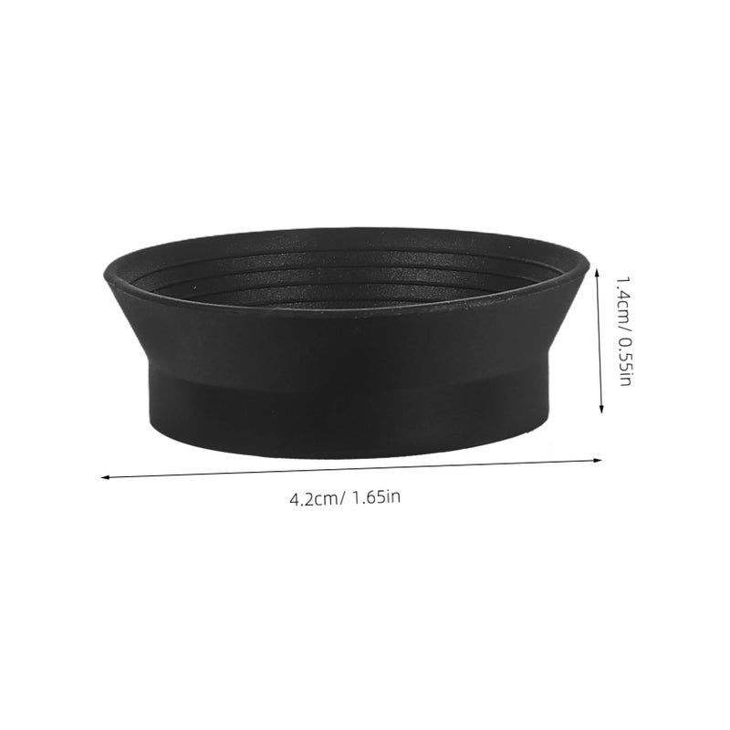2Pcs Black Rubber Microscope Eyepiece Covers Easy Installation Prevent Eye Strain - Image 3