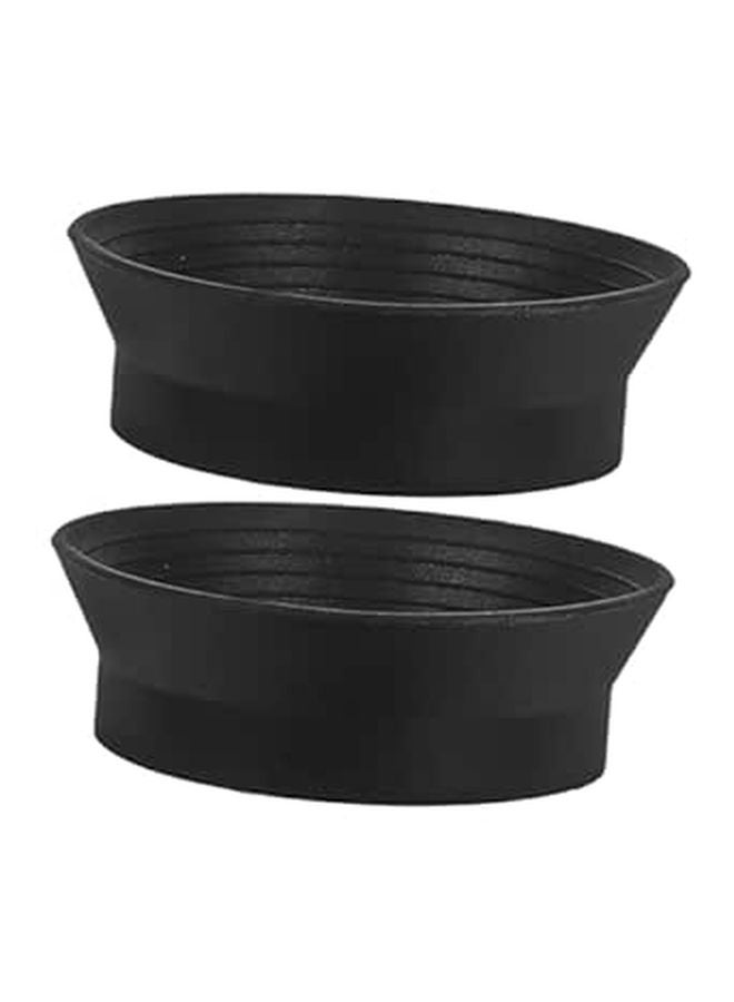 2Pcs Black Rubber Microscope Eyepiece Covers Easy Installation Prevent Eye Strain - Image 1