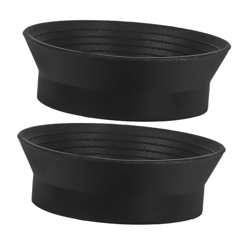 2Pcs Black Rubber Microscope Eyepiece Covers Easy Installation Prevent Eye Strain - Image 2