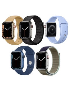 5pcs Watch Bands Replacement for Apple Watch Strap Compatible with Apple Watch 49/46/45/44/42mm Series 10/9/8/7/6/5/4/SE/Ultra