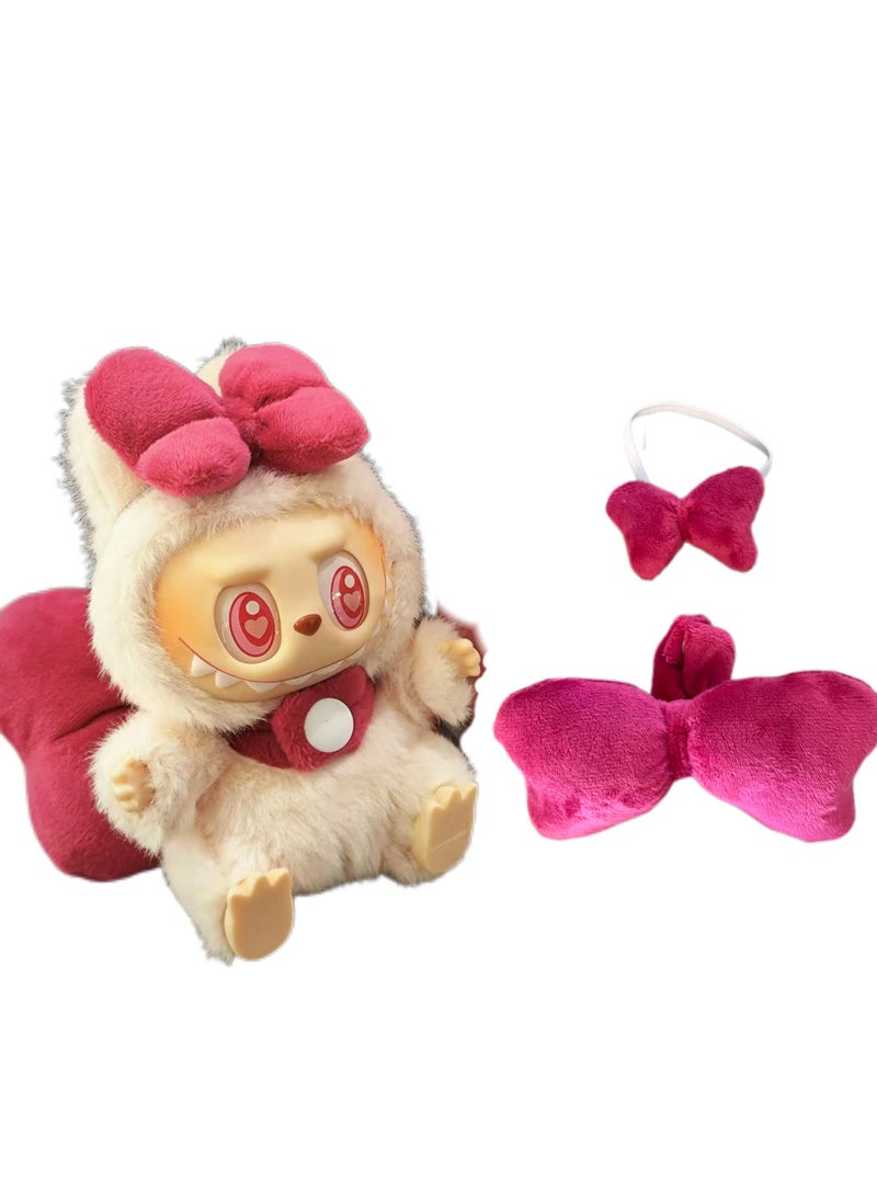 CUNUUDOOL 2pcs Cute Accessories Set For 17cm Dolls,Labubu Clothes,Include:Large Bow Back Decoration Small Bow Headdress Accessories .Interchangeable Accessories For 1/2/3, Generation. - Image 2