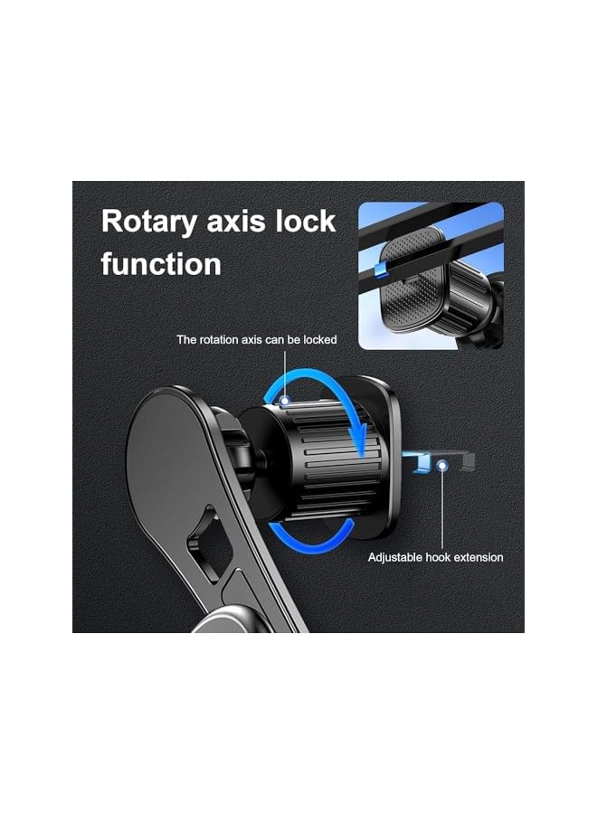 S-TOP Car Phone Holder, Compatible for Car Mount for iPhone Mobile Holder for car, Car Vent 360° Rotation Magnetic Car Mount for All Smart Phones (Silver) - Image 4