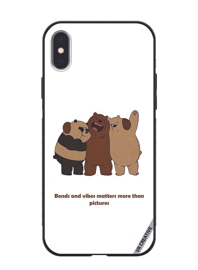 VR CREATIVE Protective Case Cover For Apple iPhone XS Max Bonds And Vibes Matters More Than Pictures Design Multicolour - Image 1