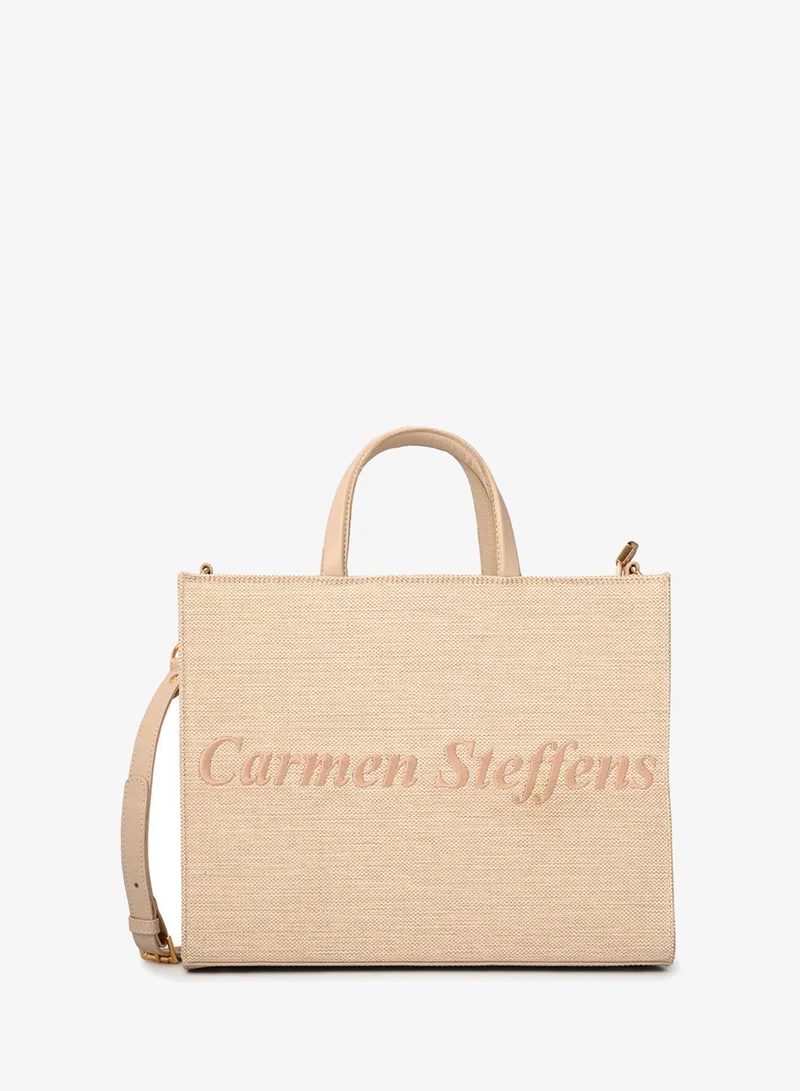 Carmen Steffens  Hazelnut Embroidered Tote Bag Carmen Steffens for Women | Best Price UAE
