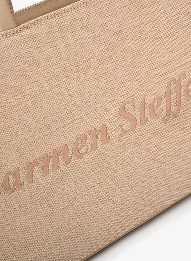 Carmen Steffens  Hazelnut Embroidered Tote Bag Carmen Steffens for Women | Best Price UAE