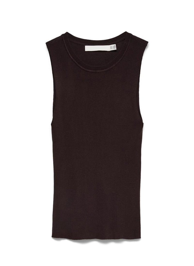 VMEYMA Sleeveless O-Neck Type Premium Top