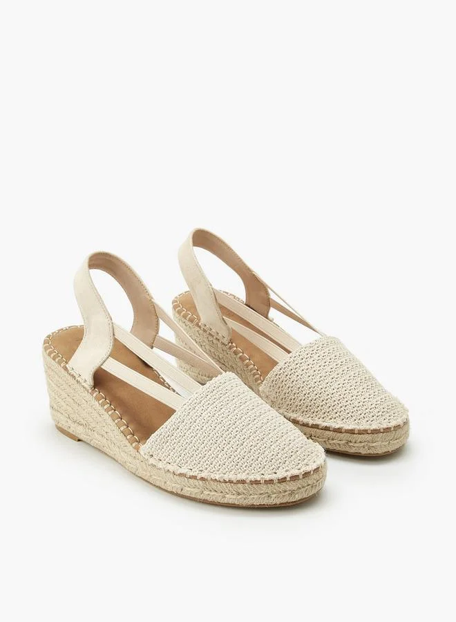 بيبرمنت Women Textured Wedge Heel Espadrille Sandals