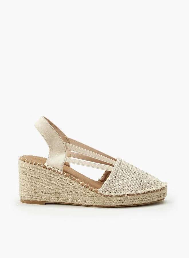 بيبرمنت Women Textured Wedge Heel Espadrille Sandals