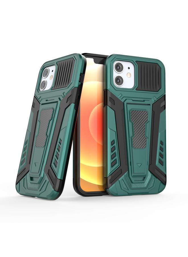 اس-توب جراب لهاتف iPhone 12 mini War Chariot Series Armor شامل مقاوم للصدمات مصنوع من مادة PC + TPU مع حامل غير مرئي - Image 2