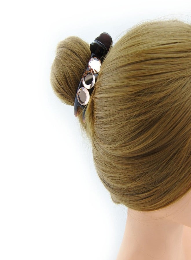 Meilliwish Sparkling Beautiful Hair Claw Clip for Women 1 PCS(D72)(Brown) - Image 4