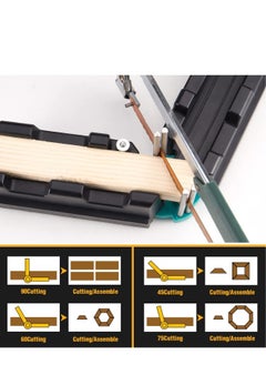 Generic 2 in 1 Mitre Measuring Cutting Tool Measuring and Sawing Mitre Angles Cutting Tool Precise Miter Saw Protractor 85 180° Bevels Cutting Tool Miter Gauge Woodworking Tool  - Image 1