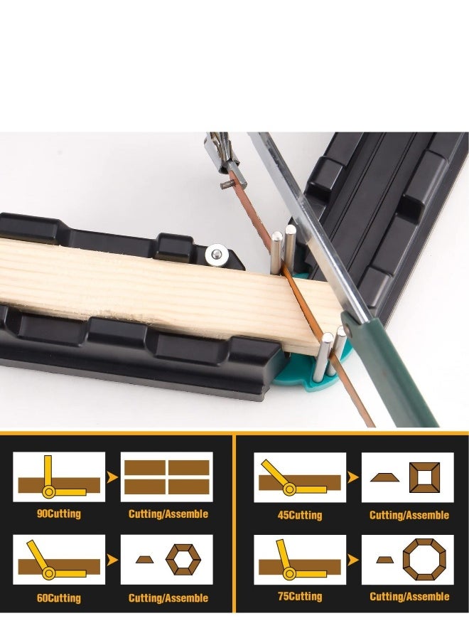 Generic - 2 in 1 Mitre Measuring Cutting Tool Measuring and Sawing Mitre Angles Cutting Tool Precise Miter Saw Protractor 85 180° Bevels Cutting Tool Miter Gauge Woodworking Tool - Image 1