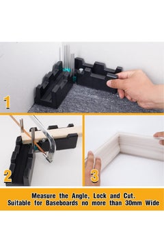 Generic 2 in 1 Mitre Measuring Cutting Tool Measuring and Sawing Mitre Angles Cutting Tool Precise Miter Saw Protractor 85 180° Bevels Cutting Tool Miter Gauge Woodworking Tool  - Image 3