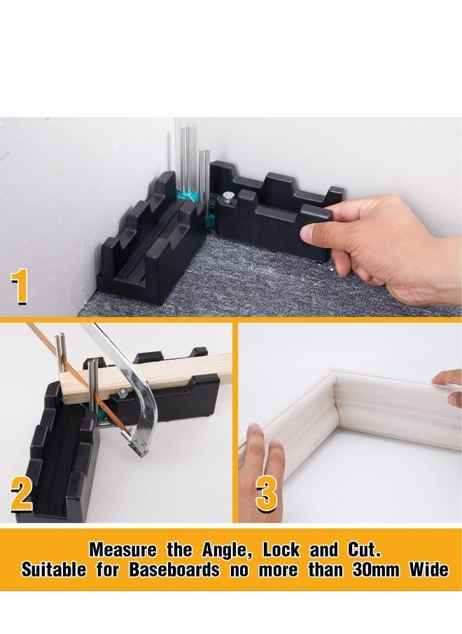 Generic - 2 in 1 Mitre Measuring Cutting Tool Measuring and Sawing Mitre Angles Cutting Tool Precise Miter Saw Protractor 85 180° Bevels Cutting Tool Miter Gauge Woodworking Tool - Image 1