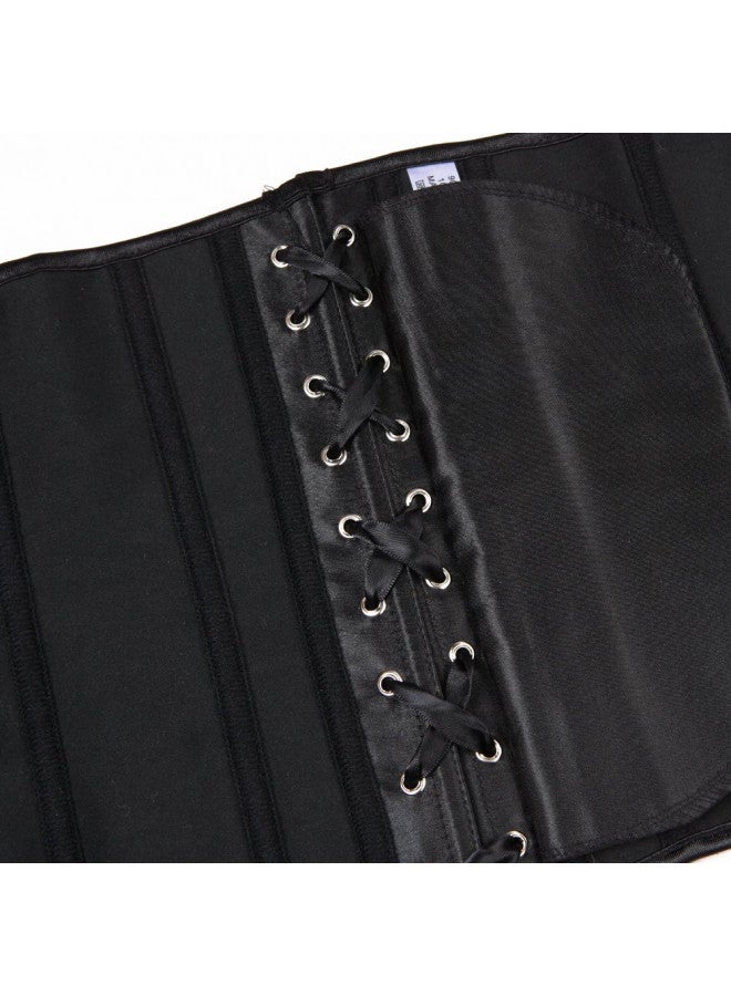 Kranchungel Underbust Corsets for Women Black Corset Top Waist Trainer Fashion Bustier Plus Size Corset Small - Image 4