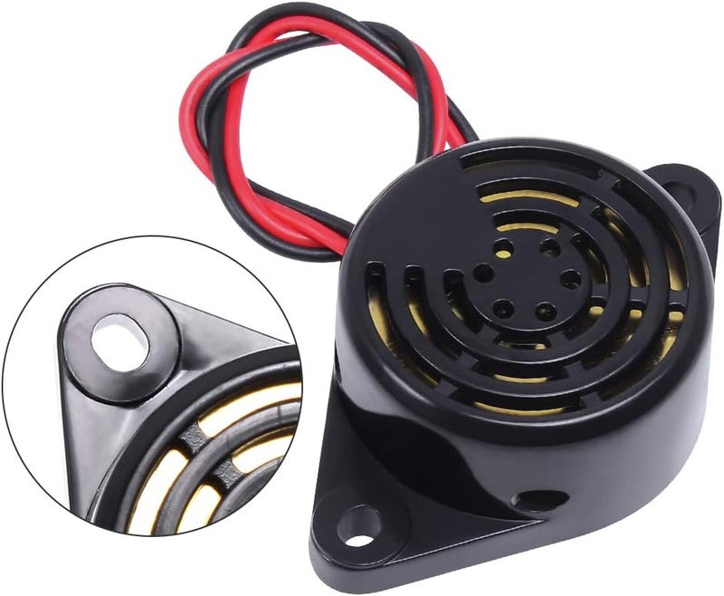 IS 2 PCS Piezo Buzzer, Icstation Buzzer Alarm 12V Electronic Beep Buzzer 100dB Piezo Alarm Siren Continous Sound for Motorcycle Golf Cart Vehicles Car Alarm - Image 3