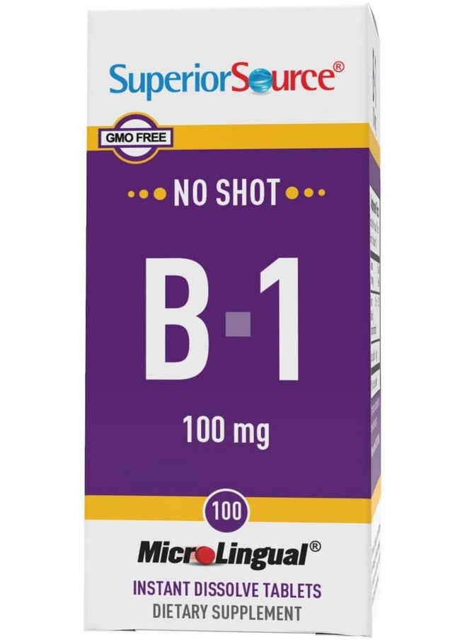 Superior Source Superior Source B-1 100 mg - Vitamin B Supplement Supports Healthy Energy & Growth - Nervous & Digestive System Support Formula with Thiamin - 100 Sublingual Dissolving Tablets  - Image 5